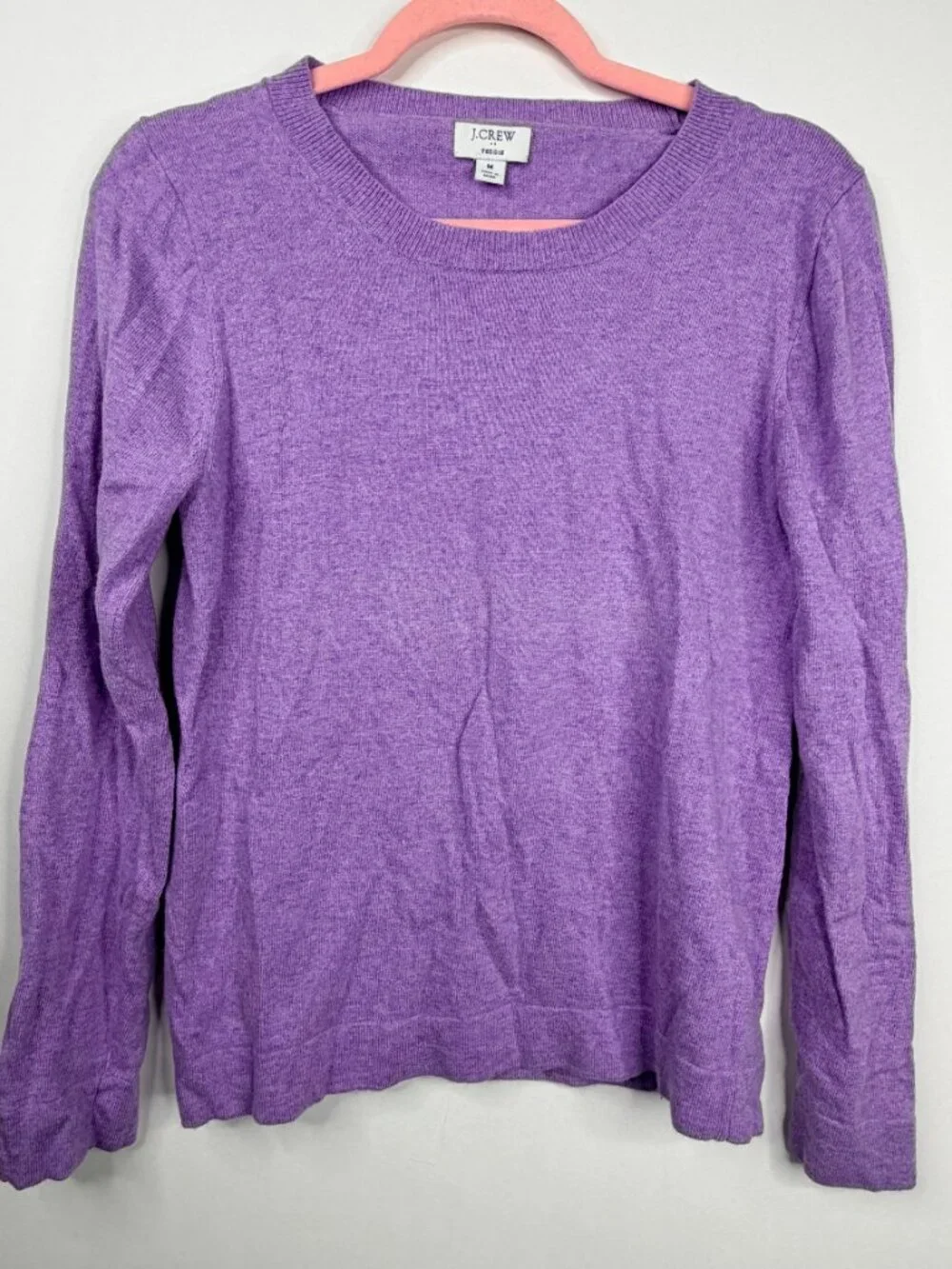 J. Crew Cotton-wool Blend Teddie Sweater Lilac Blossom Medium #A2843